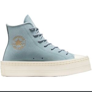 Chuck Taylor modern lift suede sneakers in baby blue